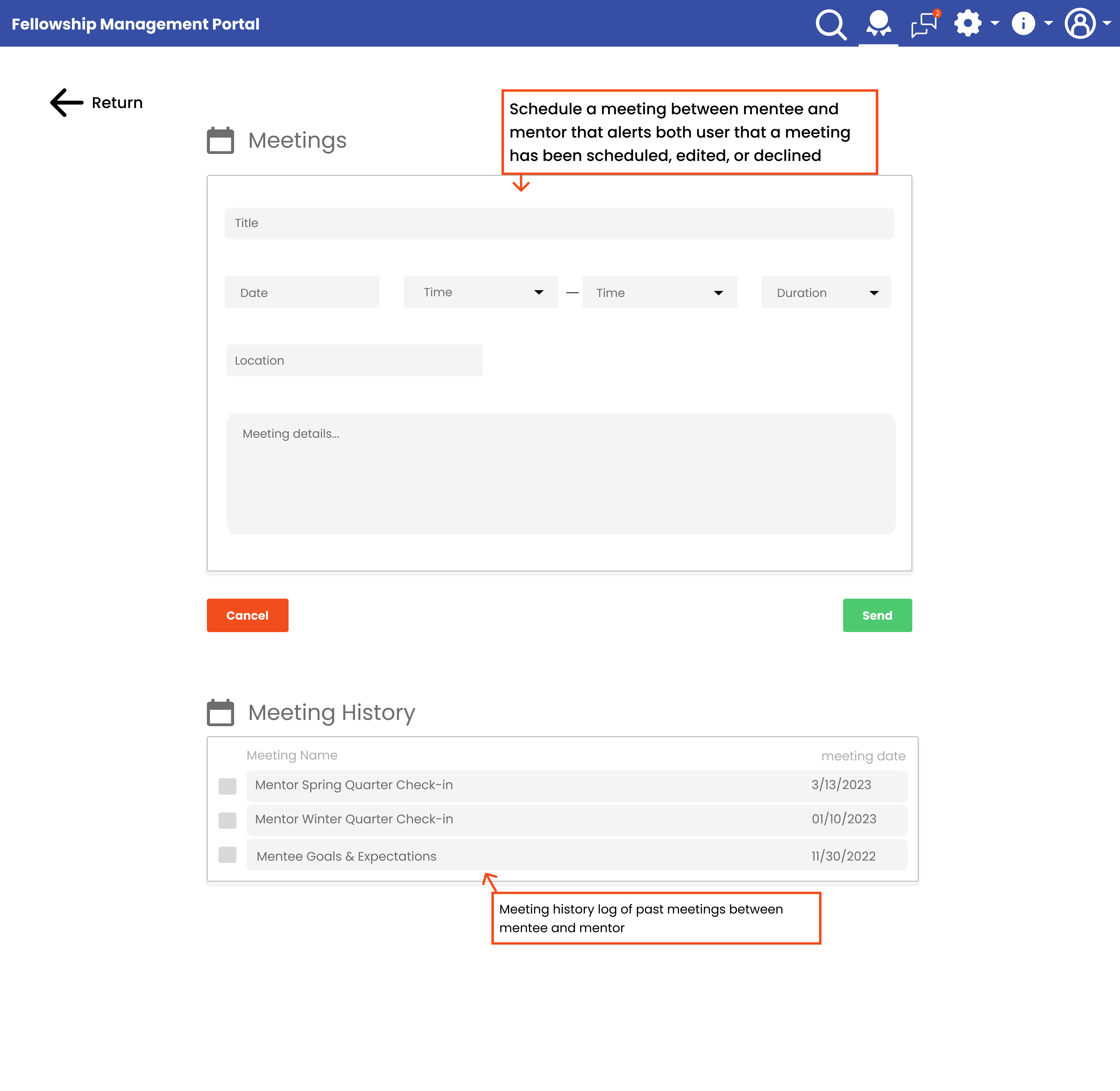 Mentor and fellow communication suite — meetings, reports, documents, and messaging.